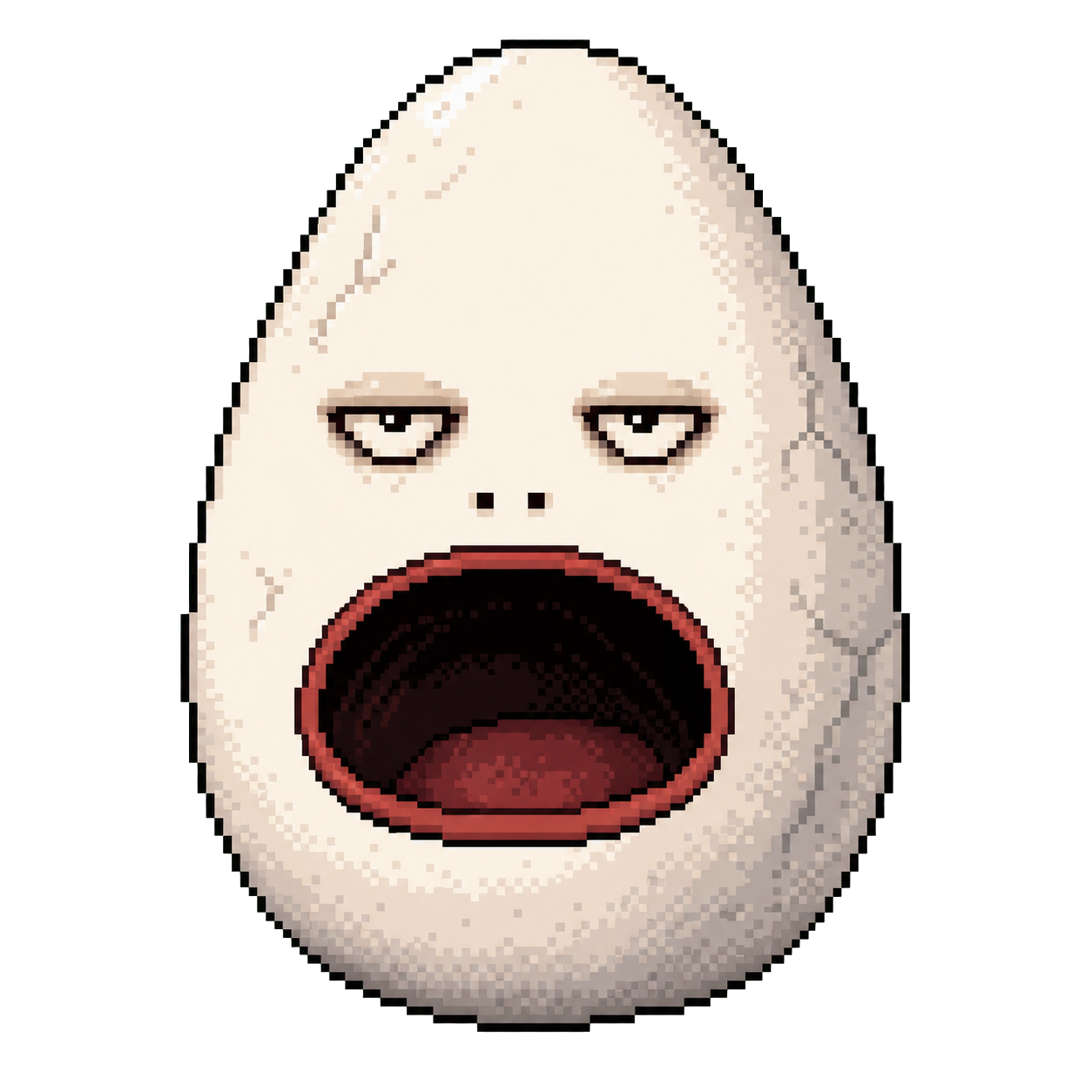 The big egg waiting to be fed
